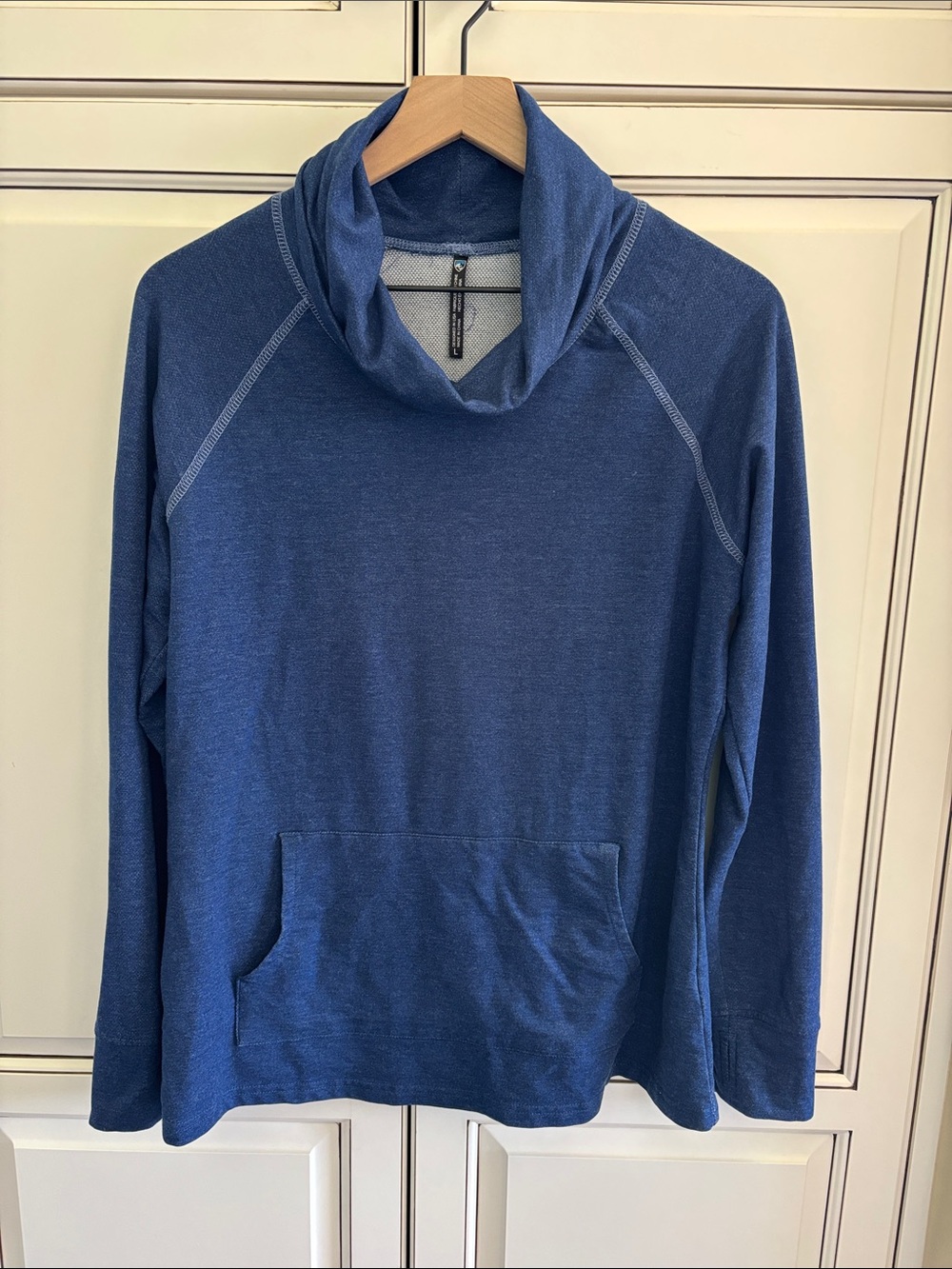 Kuhl Blue Mock Neck Sweatshirt Outdoors‎ Hiking Comfort Layer Women’s Size Large